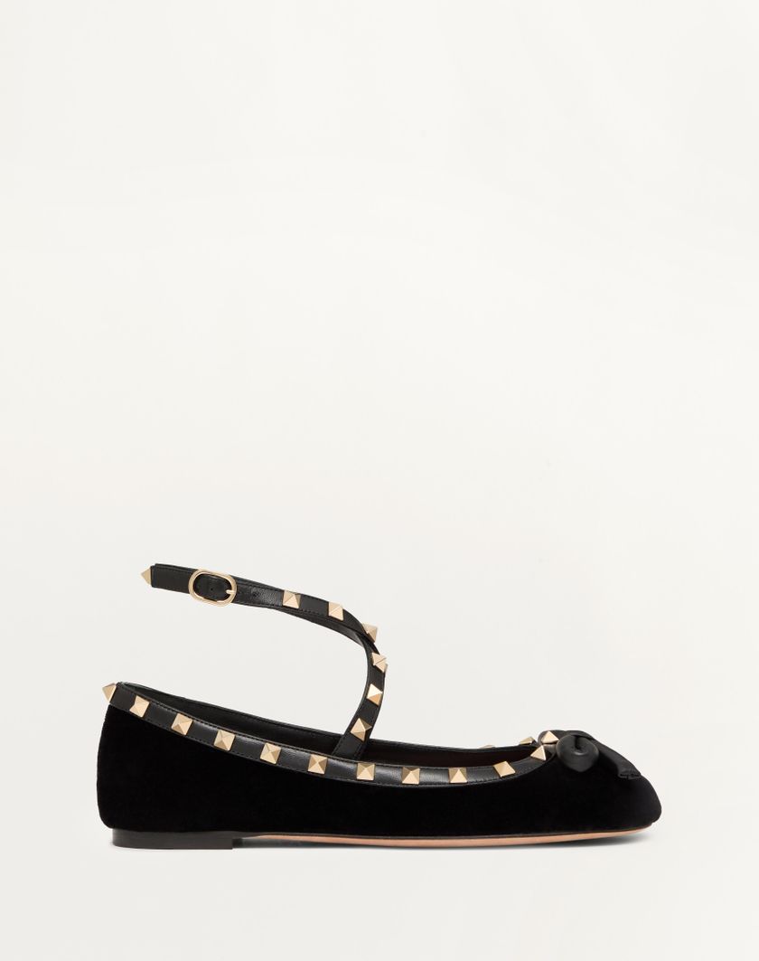 ROCKSTUD VELVET BALLERINA - Image 6